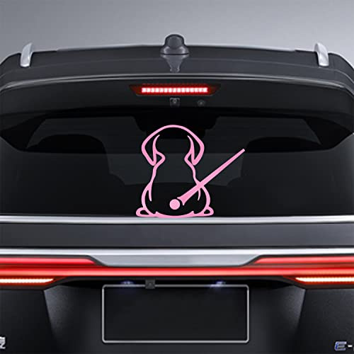 Dreothy Dog Decals,Waterproof Rear Wiper Decal Cartoon Funny Dog Moving Tail Stickers for Car Rear Dog Windshield Wiper Decal Vinyl Dog Stickers Car Window Stickers(Pink)