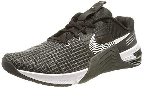 Nike W Metcon 8 sneakers för kvinnor, Svart vit Dk rökgrå rökgrå, 39 EU