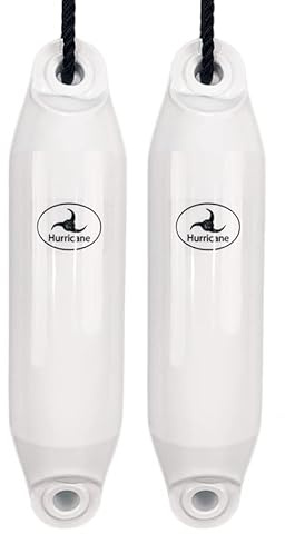 Hurricane Fenders Original Series Boat Fender PM01 40cm x 10cm (16 x 4) - White - Pack Of Two