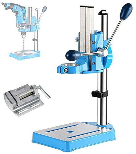 Banc de perceuse à pilier avec étau, support de presse de forage, table de presse de perceuse multifonctionnelle, support de perceuse électrique réglable en hauteur pour le perçage ou la coupe de