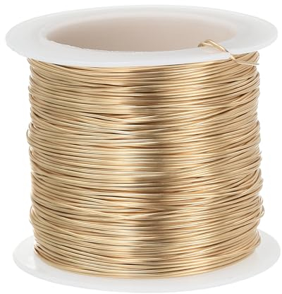 PATIKIL Calibres 24 Alambre de Cobre Puro 171 Pies/52m de Alambre de Cobre Suave para Bisutería Trenzado de Tallos de Plantas metálicas Color Oro Rosa (0.02)