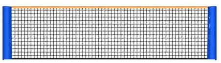 3m/4m/5m/6m Professionelles Sporttraining Standard-Badmintonnetz Outdoor-Tennisnetz Mesh-Volleyballnetz (Color : Black, Size : 6m)