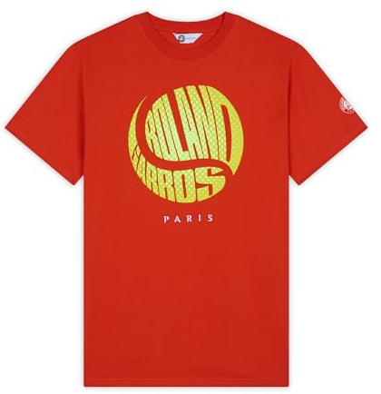 ROLAND GARROS Herren Ball T-Shirt, Orange, S