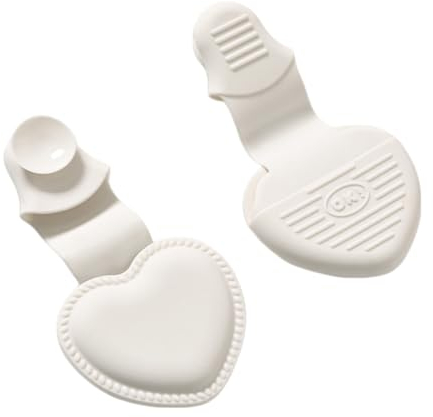 Porceosy Hitzebeständige Kochhandschuhe mit dicken Streifen, flexibel, wärmeisolierend, 2 Stück, Ofenhandschuhe, widerstandsfähiges Silikon, rutschfest, Mini-Topf, temperaturbeständig, Weiß, 2 Stück