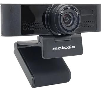 Matosio OwlEye Caméra de visioconférence 1080P, Webcam USB avec 2 Microphones de conférence antibruit, Autofocus, Grand Angle 84°, Zoom numérique 4X, Compatible avec Zoom/MS Teams et Streaming OBS