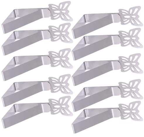 MAEXUS® Tischdeckenbeschwerer für DraußEn, 10 Stück Tischtuchklammern Schmetterlingsdesign, Tischdecken Klammern für Den Garten, Tischdecke Klammern für Picknicks Gartenpartys Hochzeiten
