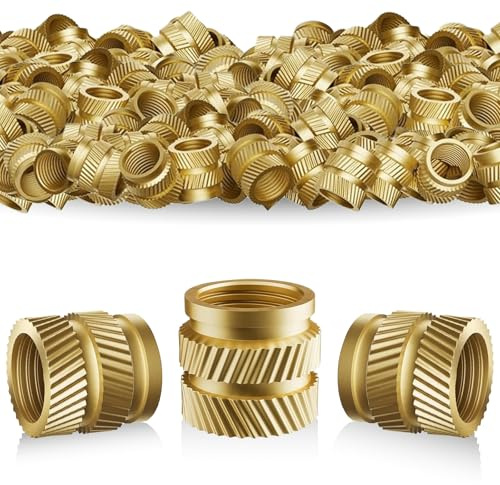 Gewindeeinsatz M3, 100 Stück Einpressmuttern, Gewindeeinsatz 3D Druck, Messing Gewindehülse, Threaded Inserts Gewindeeinsätze für 3D Druckkomponenten und Kunststoffteile