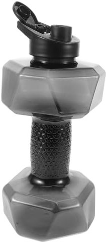 SUPVOX Large Capacity Dumbbell Kettle Black Made of Material for Outdoor Fitness Activities Designed As Creative Dumbbell Shaped Water Bottle for Sports and Fitness Equipment Use