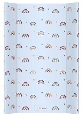 Weiche Wickelauflage Baby Wickelunterlage für Junge und Mädchen Wasserdicht Wickeltischauflage Abwaschbar Für ein Neugeborenes Blauer Regenbogen 70x47