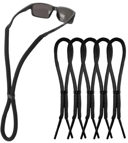 5 Pezzi 34cm Cinturino per Occhiali Galleggianti, Cinturino per Occhiali Porta Occhiali da Sole Anti-smarrimento Cinghie per Occhiali per Sport Acquatici Canottaggio Kayak Surf Uomo Donna, B