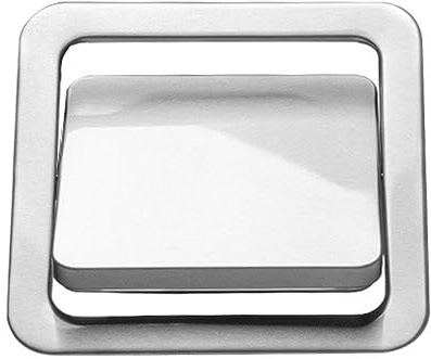 FDHESAR Poubelle, Poubelle Carré Pot Cuisine Armoire Poubelle Cachée Couvercle Flip Inox Table Poubelle En Métal Pour La Maison Cuisine Dortoir Chambre Bureau