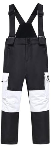 Skihose Kinder Gefüttert Mit Träger Schneehose Jungen Mädchen Wasserdicht Verstellbar Trägern Skihose Elastischer Bund Hosenträger Snowboardhose Latzhose Jungs Baggy Warm Ski Hosen