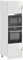 qohoio 3315043 Oven Cabinets 2 pcs Kalmar Gloss White Engineered Wood Kitchen Base Oven Cabinet,Base Kitchen Unit