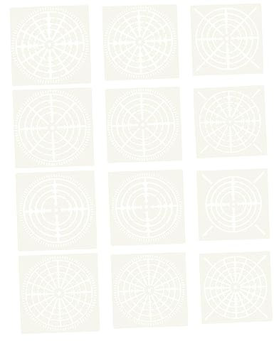 HAPINARY 12-teiliges Schablonenset Aus Pet Kreative Malformen Mandala-punkt-malvorlagen Mehrzweck-schablonen Für Zeichnen Und Malen