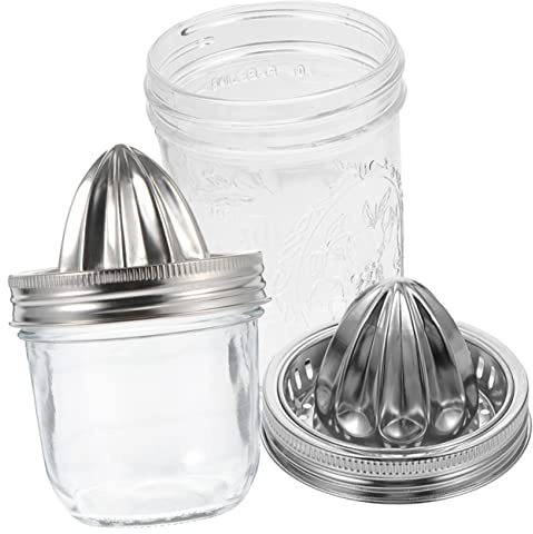 DINHEAROM Exprimidor Manual de Cítricos y Frutas 480ml 280ml Acero Inoxidable Práctico para Cocina Hogar 2 Unidades Uso Doméstico para Naranjas y Frutas Cítricas