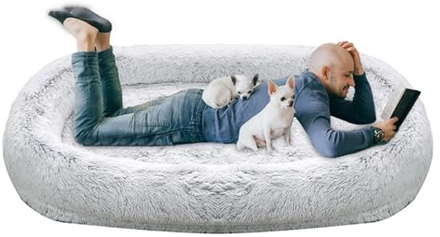 Haustierbetten für große Hunde, waschbares Haustierkissen, abnehmbares, warmes Hundebett – gemütliche Welpen-Couch mit erhöhten Kanten, Plüschkissen für und Winter