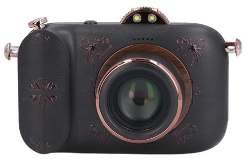 Rankomu Fotocamera digitale vintage 96 MP, risoluzione 5K, zoom 50x, WiFi, anti vibrazione, schermo IPS HD da 3,5 pollici, DSLR con luce di riempimento a LED e filtri colorati per fotografia