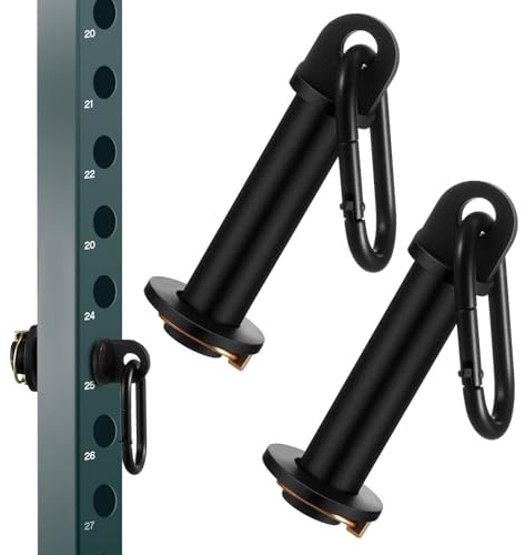 Lasnten 2 Stück Power Cage Squat Rack Home Gym Equipment Zubehör passend für 3x3 Rack mit 2,5 cm Loch für Krafttraining Workout