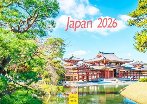 Edition Seidel Premium kalender Japan 2026 format DIN A3 väggkalender Asien Pacifik Tokyo Fuji Nationalpark tempel