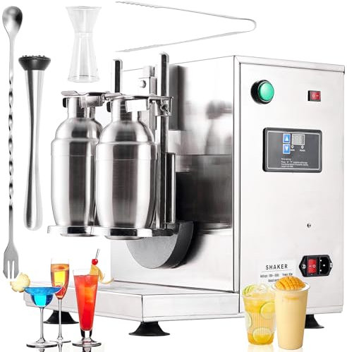 Automatische Milchtee Shaker Maschine, Edelstahl Elektrischer Mixer für Getränke, Einstellbare Schüttelzeit und Höhe, Ideal für Milchtee und Cocktails
