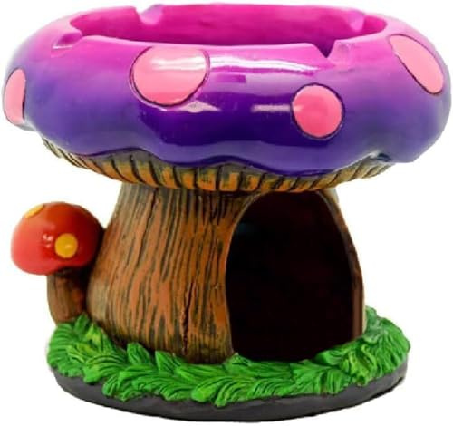 Mushroom Ashtray with Lighter Stash Spot-Ash tray for Weed & Bong Users with Smoking Accessories Collection-Mushroom Decor,Ring holder&Tray&Candy Dish Bowl,Weed & Incense Holde Décor by UGKIamous