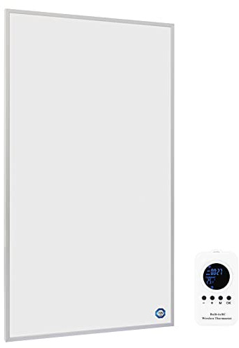 Hocosyme Calefactor Bajo Consumo 1000W, Calefacción por Infrarrojos Pared para 10-20㎡ - 1-3 Minutos para Alcanzar la Temperatura de Funcionamiento con Termostato de Control Remoto