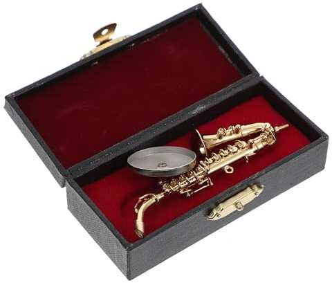 GALPADA Kleiner Saxophon Tischdekoration aus Langlebigem Material Realistisches Musikinstrument Modell für Wohndekor und Fotorequisite Vielseitiges Saxophon Ornament für Kinderzimmer und
