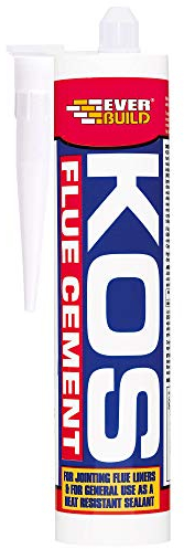 Everbuild KOS Flue Cement – Ready to Use – Resistant to Temperatures Up To 1250˚C – 300ml