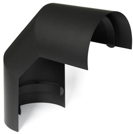 raik Rauchrohr/Ofenrohr-Thermoschild Hitzeschutz für 3-teilige Ofenrohrbögen 90° mit 120 mm Durchmesser Schwarz SH095-120-sw