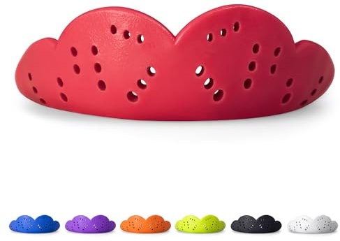 SISU Erwachsene Nextgen Max Zahnschutz, rot (Intense Red), One size | Sport Mundschutz für Boxen, Hockey, Lacrosse und Kampfsport Dünnes Material, sprechen und atmen bleiben möglich