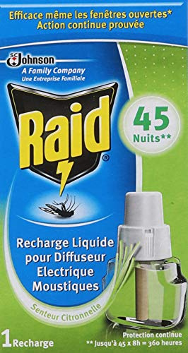 Raid Electric Liquid Refill 45 Nights Lemongrass Open Windows Household Insecticides – Pack of 3