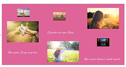 TESTSIEGER l BUNTE Magnetfolie magnetische PVC-freie Magnet Schreibtafel Folie | Testnote 1,4 | beschreibbar zuschneidbar | Rückseite selbstklebend | inkl.Kreidestift (pink, 60x40cm)