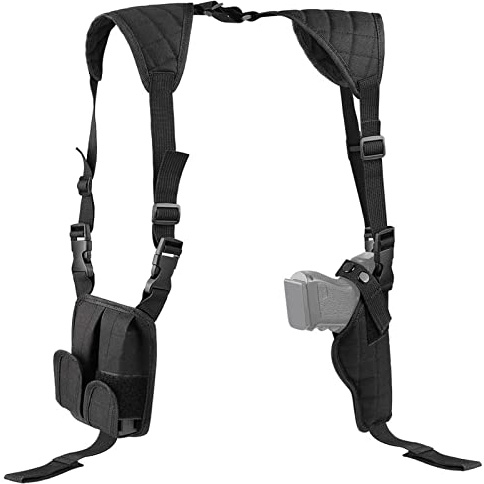 Feyachi Shoulder Holster General Vertical Gun Holster Adjustable | for Man Adjustable for Most Kinds of Pistols (Khaki)