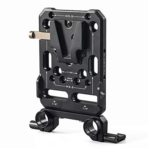 Tilta TA-MBP-K1-V Tiltaing mini V-Mount Battery Plate + 15mm Rod Adapter (Big) (Batterien Nicht enthalten, Keine Stromanschlüsse