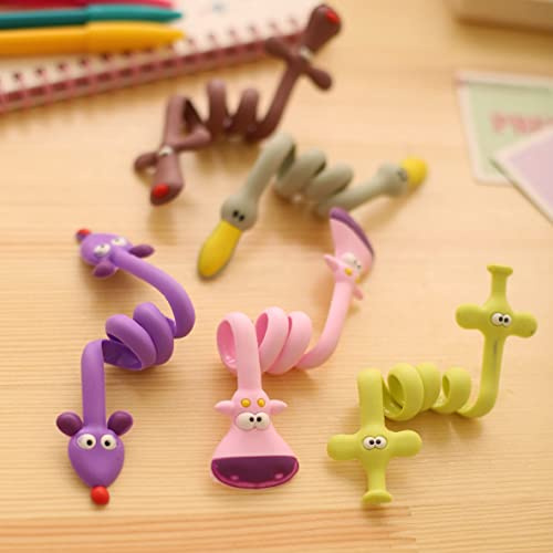 OUMIFA Cable Holder Clips 1PC Cute Animal Cord Winder Winding Line Data Cable Wire Storage Organizer Line Fixer Holder for Organizing Cables