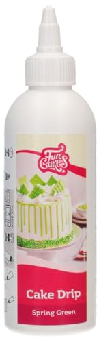 FunCakes Cake Drip Zuckerglasur, Springgreen (Grün), 180 g | Köstlichergeschmack, Einfach zu Verwenden, Perfekt für Tropfkuchen, Dripgeschmack nach Süßer Vanillegeschmack