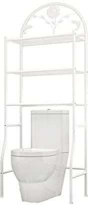 Hokcus Étagère Multifonctionnelle Au - Dessus Des Toilettes Lave - Linge Étagère de Rangement, Rangement 3 Couches Simple Étagère de Toilette, Économiser de L'Espace Au Sol Top Storage