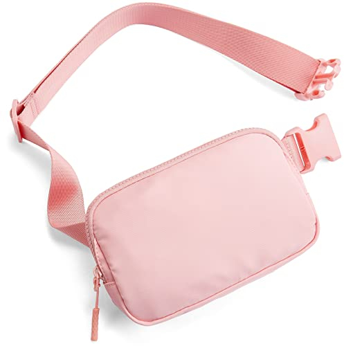 Telena Bauchtasche Damen Gürteltasche Herren, Sport Mode Hüfttaschen Frauen Brustbeutel Umhängetasche Crossbody Bag mit verstellbarem Riemen,Rosa