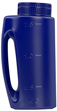 Handheld Spreader, Garden Lawn Grass Feed Seeding and Fertiliser Fertiliser Spreader, Adjustable Hole Size Grass Seeding Spreader for Lawn Seed Salt Ice Melt Calcium Blue