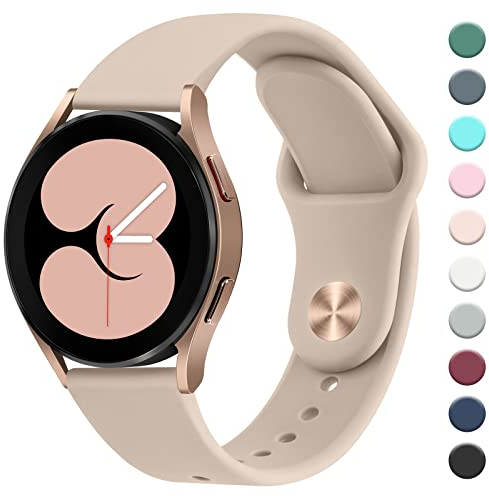 Amzpas Armband für Samsung Galaxy Watch 6/5/4 40mm 44mm / Watch 5 Pro 45mm / Watch 4 Classic 42mm 46mm/ Watch 6 Classic, 20mm Neues Silikon Ersatzarmband für Samsung Galaxy Watch Active 2 40mm 44mm