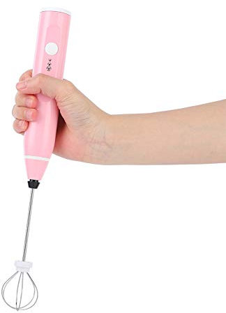 Montalatte Elettrico, Montalatte Ricaricabile Miscelatore per caffè Elettrico Frullino per le Uova Portatile Utensili da per la Casa (Rosa)
