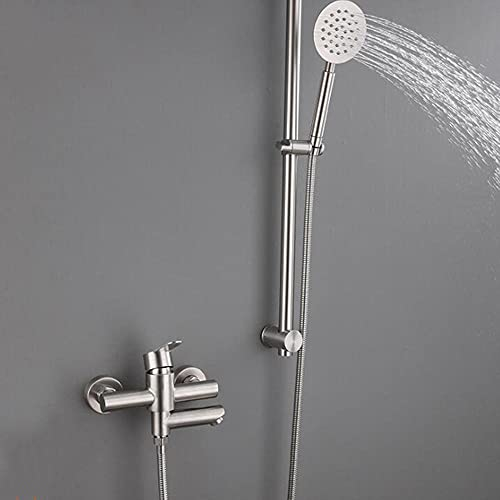 Edelstahl-Badarmatur an der Wand befestigte gebürstete Badezimmer-Badewanne Slid-A (Color : B)
