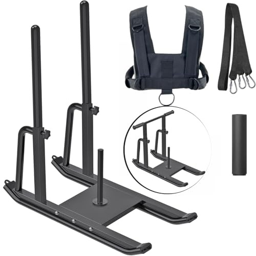 SPARTAN SHADOW WeightSled_V1 Equipo de Fitness Pesado, Unisex, Trineo de Empuje y tracción Negro