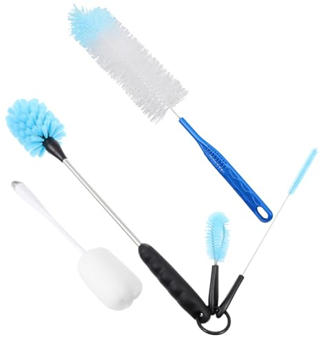 minkissy 4pcs Bottle Brush Water Bottle Cleaner Cup Washer Cleaning Supplies for Kitchen Dishwashing Scrubber