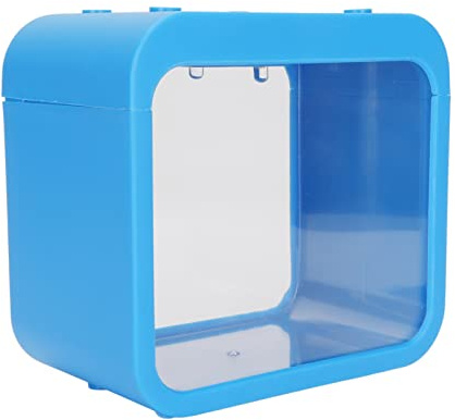 Mini-Aquarium, Kleines Betta-Aquarium, Transparent, 5 Beleuchtungsfarben, Automatischer Wechsel für das Büro