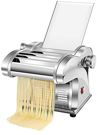 CCKUHN Máquina para Hacer Pasta Profesional, Fabricante de Fideos, para el hogar, Totalmente automática, de Acero Inoxidable, Comercial, multifunción, Cortador Fresco (Color: Plata, (plat
