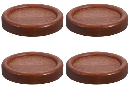 Cabilock 4pezzi Sottopiatto Legno Massello Da Tappetini Termici Per Tazze Protezione Per Tavoli Per Casa e Caffetterie