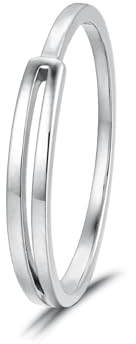 Wycian Hochzeitsring Damen, Verlobungsring Platin Damen 9 Karat Weißgold 9K 2.58Mm Größe 58 (18.5) Npassbar Für Muttertag