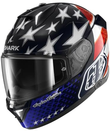 SHARK Unisex SKWAL i3 US Flag BRW Integral Motorcycle Helmet, Blue Red White, M