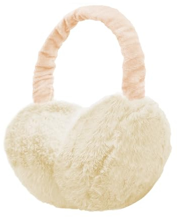 Uoimky Cache-Oreilles Femme Homme Hiver Pliable Réglable Peluche Earmuffs Confortable Doux Warmers (Blanc)